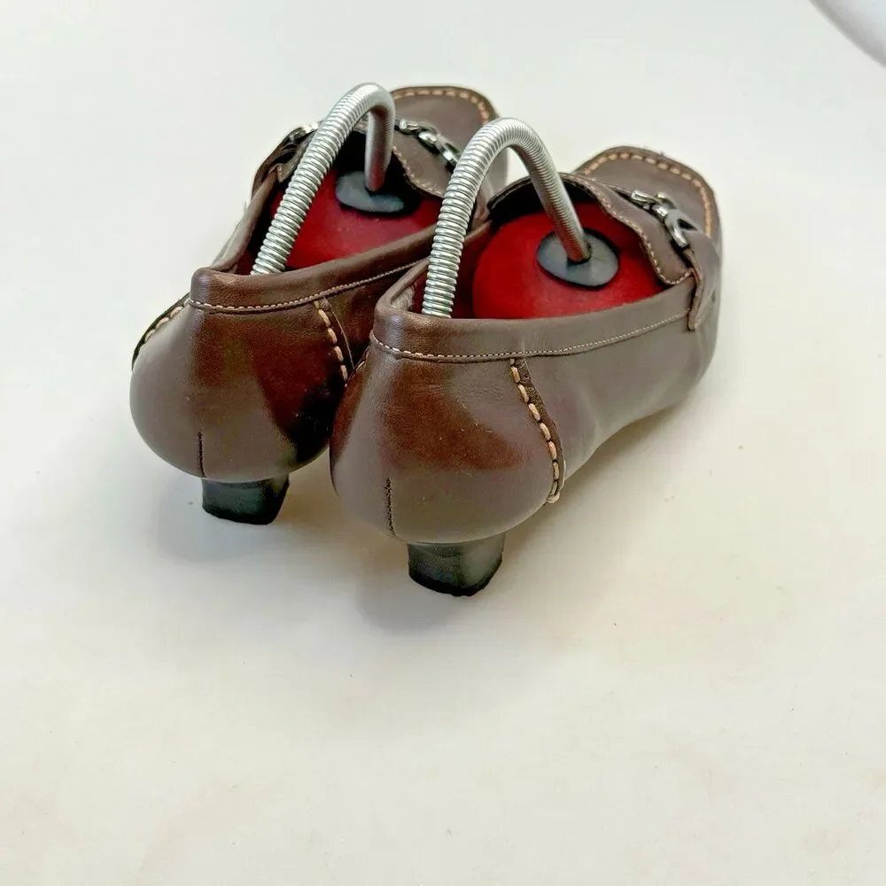Aerosoles Aerology Size 6.5 Women Davenport Dark Brown Kitten Heels Leather EUC